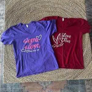 Bundle of 2 Sigma Kappa Sorority Cotton T-Shirts